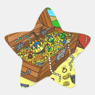 Treasure Star Stickers voor verjaardagszakken