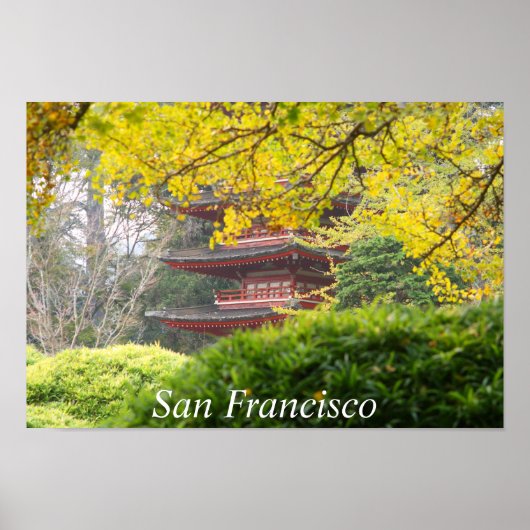 Treasure Tower Pagoda, San Francisco Poster (Voorkant)