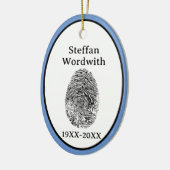 Treasured Fingerprint Memorial Ornament (Links)
