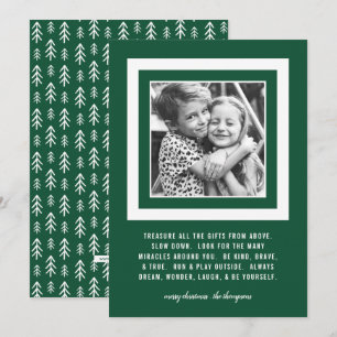 Treasured Gifts   5x7 groen   Foto Feestdagenkaart