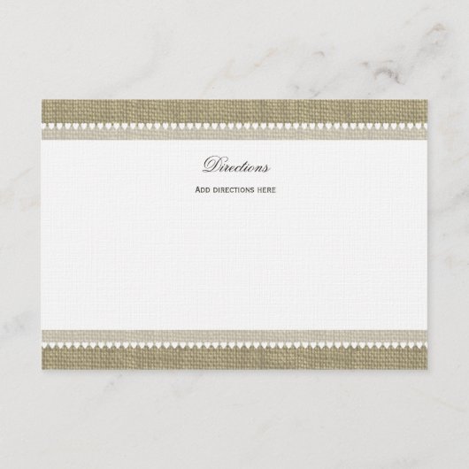 Treasured Hearts Burlap Look Routebeschrijving Inv Informatiekaartje (Achterkant)