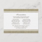 Treasured Hearts Burlap Look Routebeschrijving Inv Informatiekaartje (Voorkant)