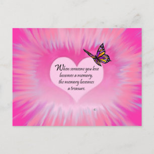 Treasured Memories Butterfly Gedicht Briefkaart