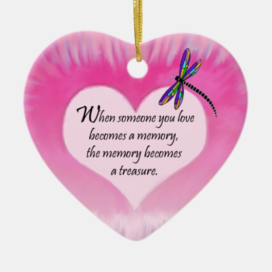 Treasured Memories Dragonfly Keramisch Ornament (Voorkant)
