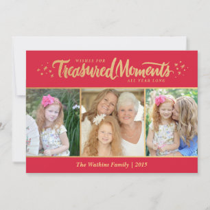 Treasured Moments Holiday Photo Card Feestdagenkaart