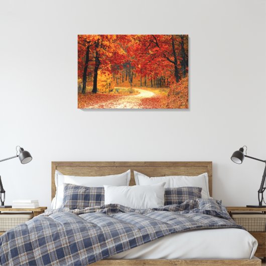 Treasurerbos: Ruby, Gold en Citrine Canvas Afdruk (Insitu (Slaapkamer))