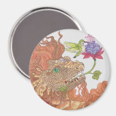 Treasures Dragon van natuur Magneet (Voorkant / Achterkant)