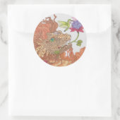 Treasures Dragon van natuur Ronde Sticker (Tas)