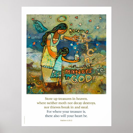 Treasures in Heaven, Matthew 6 Poster (Devant)