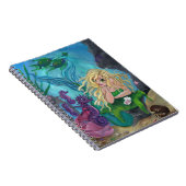 "Treasures" mermaid seahorse NOTEBOOK Notitieboek (Rechterzijde)