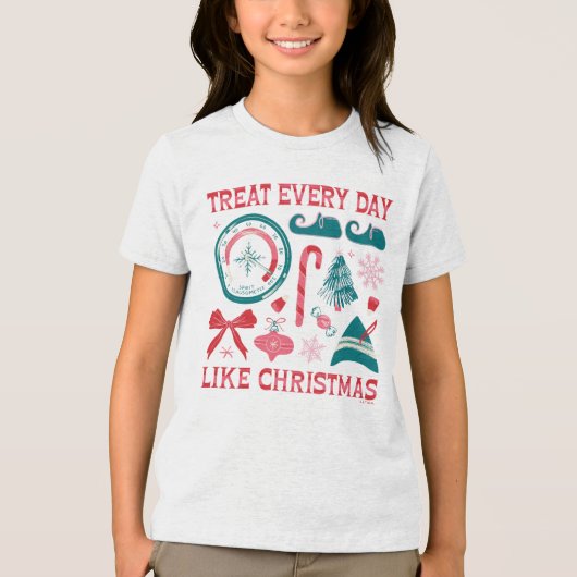 Treat Every Day Like Christmas Tri-Blend Shirt (Voorkant)