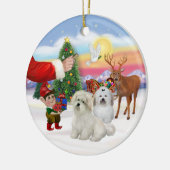 Treat - Two Coton de Tulears Keramisch Ornament (Links)