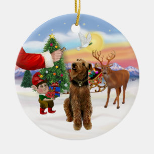 Treat voor een Airedale Terrier Keramisch Ornament