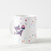 Treat Yo Self Birthday Sprinkles Coffee Mok (Voorkant links)