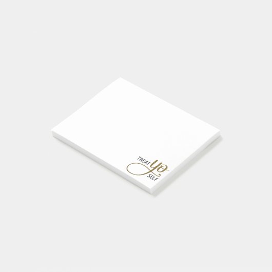 Treat Yo Self Gold Post-it® Notes (Schuin)
