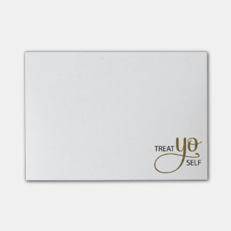Treat Yo Self Gold Post-it® Notes