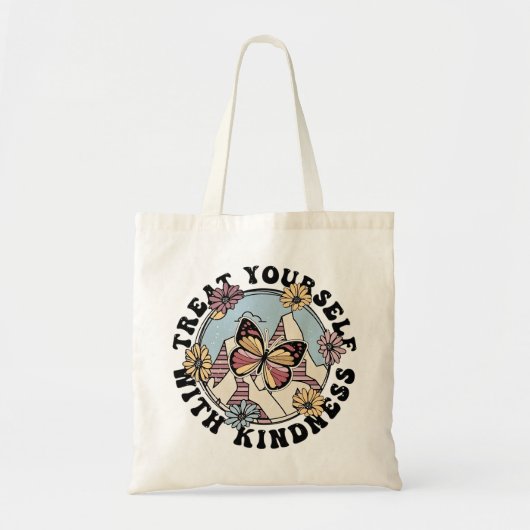 Treat Yourself With Kindness Tote Bag | Self Love (Devant)