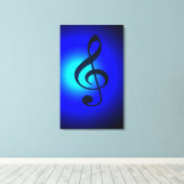 Treble Blue Canvas Afdruk (Insitu (Houten vloer))