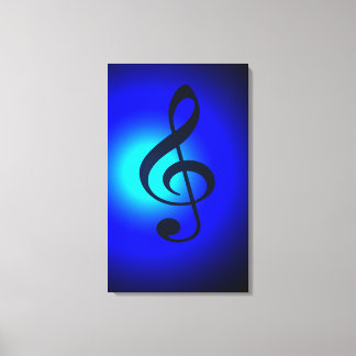 Treble Blue Canvas Afdruk