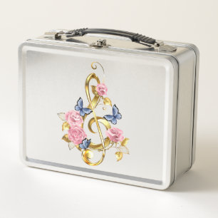 Treble cleart met roze rozen