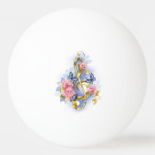 Treble cleart met roze rozen pingpongballen (Achterkant)