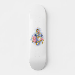 Treble cleart met roze rozen skateboard