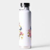 Treble cleart met roze rozen waterfles (Rechts)