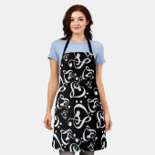 Treble Clef Bass Clef Hearts Music Pattern Napkins Schort (Gedragen)