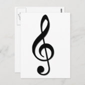 Treble Clef Briefkaart (Voorkant / Achterkant)