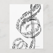 Treble Clef Briefkaart (Voorkant)
