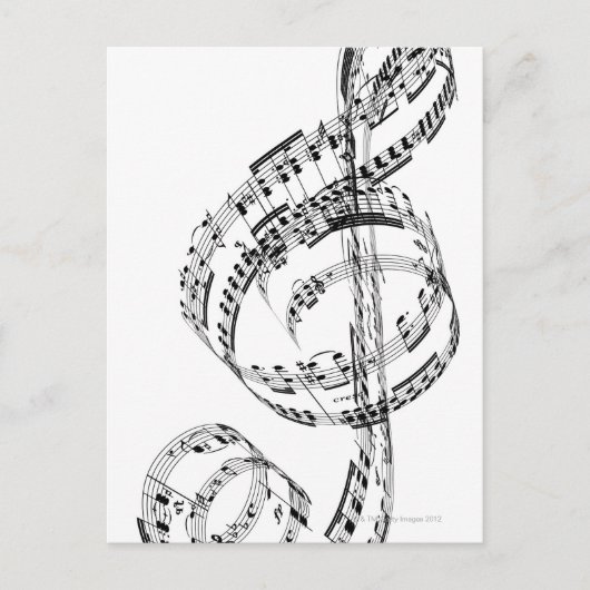 Treble Clef Briefkaart (Voorkant)