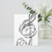 Treble Clef Briefkaart (Staand voorkant)