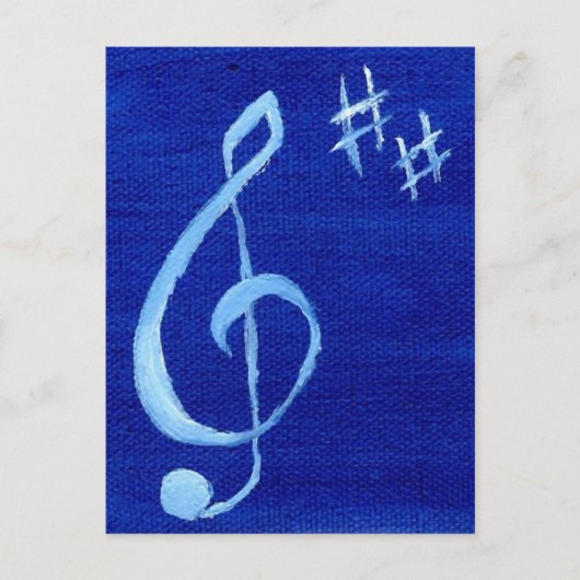 Treble Clef Briefkaart (Voorkant)