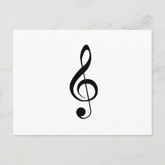 Treble Clef-Briefkaart Briefkaart (Voorkant)