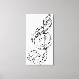 Treble Clef Canvas Afdruk