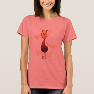 Treble Clef Cat T-shirt