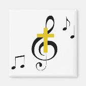 Treble Clef en Cross Magneet (Voorkant)