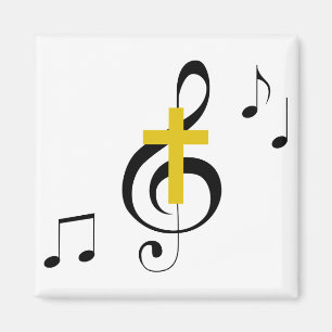 Treble Clef en Cross Magneet