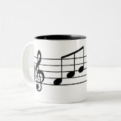 Treble Clef Fab Dad Coffee Mok Muzieknoten (Voorkant links)