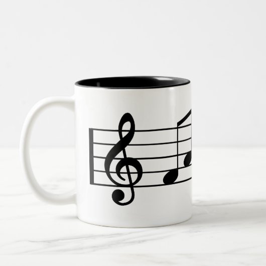 Treble Clef Fab Dad Coffee Mok Muzieknoten (Links)
