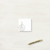  Treble Clef Greyscale Post Het merkt op Post-it® Notes (Op bureau)