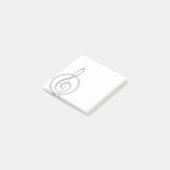  Treble Clef Greyscale Post Het merkt op Post-it® Notes (Schuin)