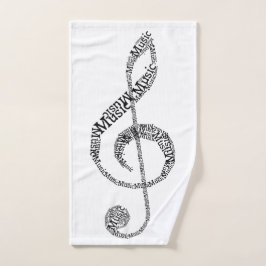 Treble Clef Handdoek