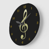 Treble Clef Horloge par Leslie Harlow (Angle)