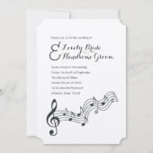 Treble Clef Music Faire-part de mariage (Devant)