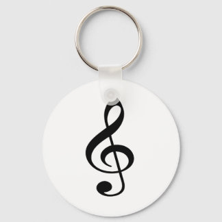 Treble Clef Music Note Sleutelhanger