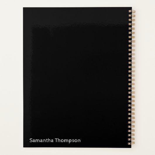 Treble Clef Music Notes Nom complet Noir et blanc  (Dos)