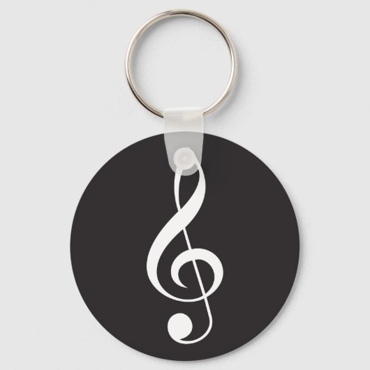 Treble Clef Music Sleutelhanger Gift (Voorkant)