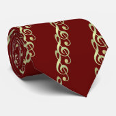 Treble Clef Music Stropdas van Leslie Harlow (Opgerold)