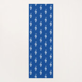 Treble Clef Music Symbol Blue and White Yogamat (Achterkant)